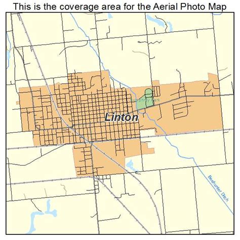 Aerial Photography Map of Linton, IN Indiana