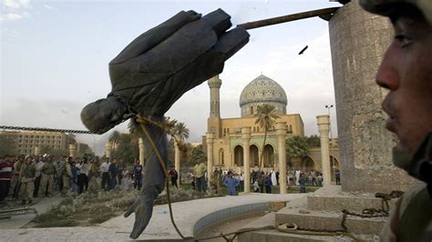 What happened to Saddam's hand? Marine vets seeking statue part they ...