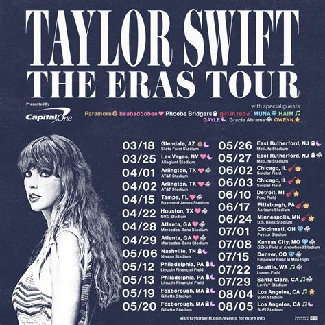 Taylor Swift announces US dates for 'The Eras Tour' 2023