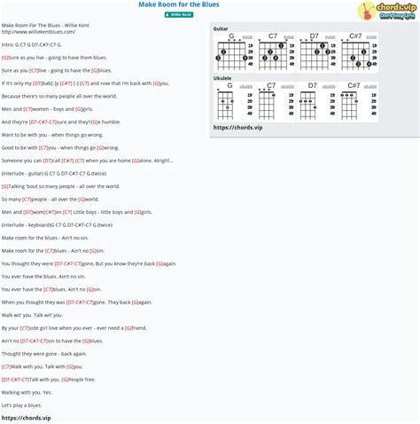 Chord: Make Room for the Blues - tab, song lyric, sheet, guitar ...