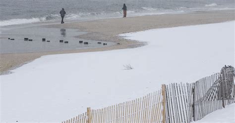 NJ weather: Belmar Beach bomb cyclone live cam