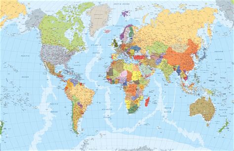 World Wall Map English Laminated Wall Maps Of The World | SexiezPix Web ...