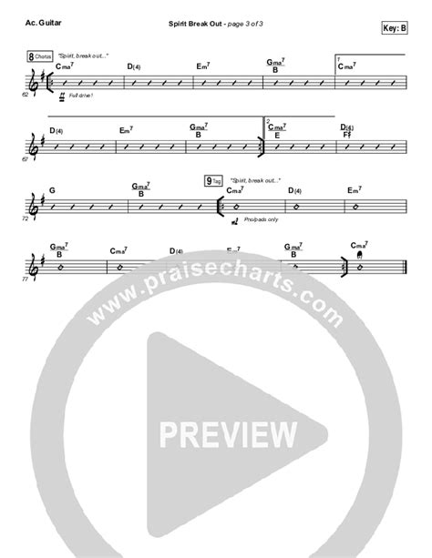 Spirit Break Out Acoustic Guitar Sheet Music PDF (Worship Central ...