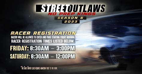 Street Outlaws RACER REGISTRATION - Maple Grove Raceway tickets