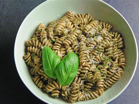 Fusilli Pasta with Pesto — Pear & Pecorino