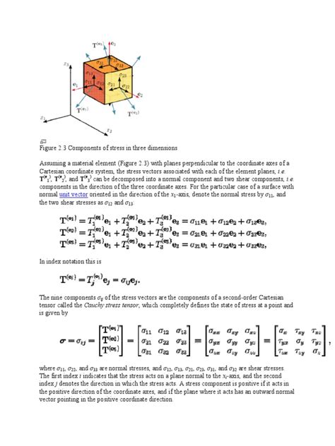 Cauchy’s stress theorem—stress tensor-The state of stress at a point ...