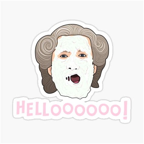 "Mrs Doubtfire | Hello" Sticker for Sale by Jakmalone | Redbubble