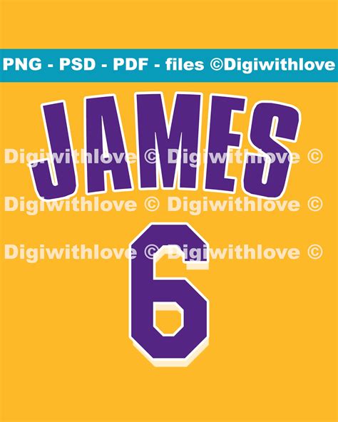 Lebron James Lakers 23 & 6 Jersey Logo - Etsy