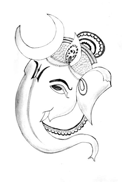 Ganpati Bappa Sketch Of