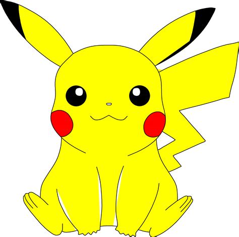 Pikachu Pokemon Clipart Black And White - Png Download - Full Size ...