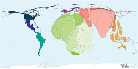 World Population Map By Billions