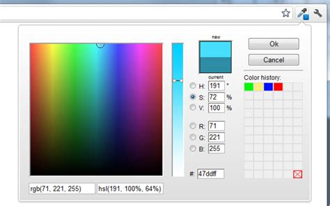 Color Picker - RGB/Hex colour code para Chrome - Descargar