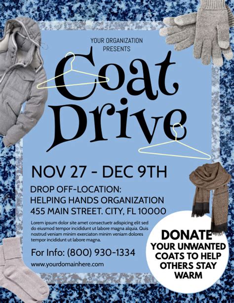 Coat Drive Flyer Template Free