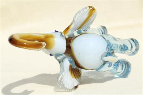 vintage colored glass elephant figurine, Barovier Murano Italian art glass