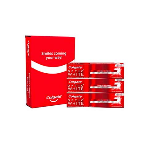 Colgate Optic White Whitening Toothpaste – Sparkling White (3 Pack ...