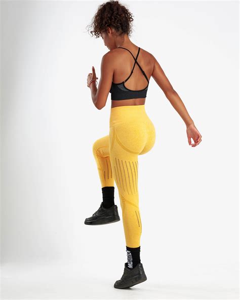 Sculpt Seamless Leggings Yellow - PM Sportswear