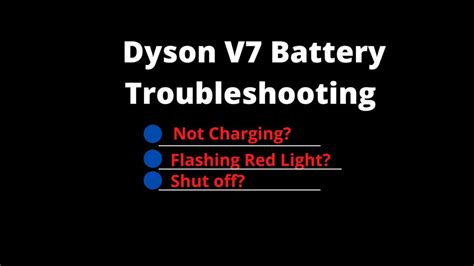 Dyson V7 Battery Troubleshooting : Not Charging, Flashing Red Light ...