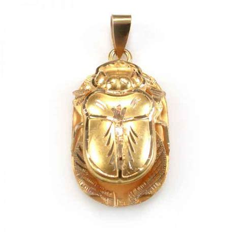 18K Gold Scarab Pendant - Egyptian jewelry - Egypt7000