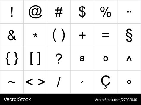 Keyboard symbol set Royalty Free Vector Image - VectorStock