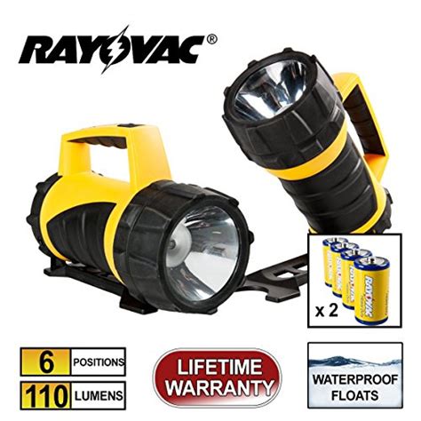 2 Rayovac Professional Industrial LED Flashlight Lantern Waterproof 110 ...