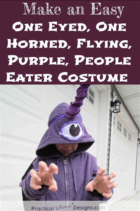 One Eyed, One Horned, Flying Purple People Eater Costume - Practical ...