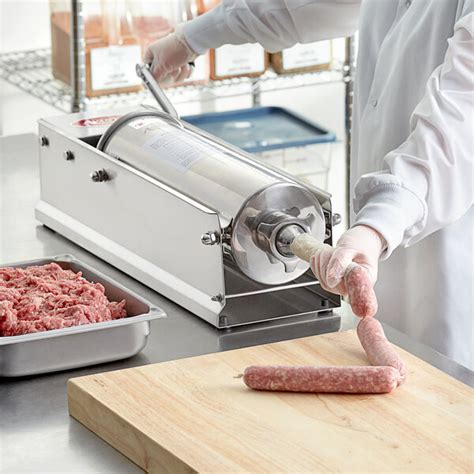 Avantco SSH-15V 15 lb. Stainless Steel Horizontal Manual Sausage ...