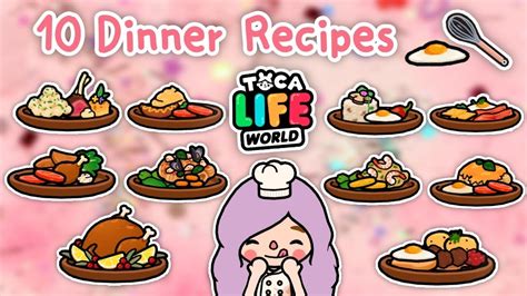 10 DINNER SET IDEAS 🥣🍳🥓| 10เมนูอาหารเย็นแสนอร่อย😋 |COOKINH | TOCA LIFE ...