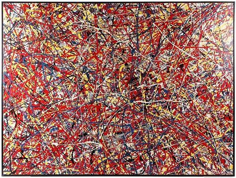 Sold Price: Style of Jackson Pollock Drip Painting, Signed - August 6 ...