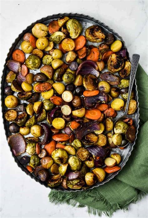 Holiday Oven Roasted Vegetables (Oil-Free) - Shane & Simple