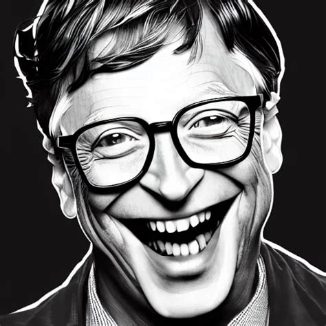 bill gates laughing in apple costume, digital | Stable Diffusion