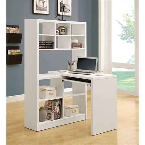 Desk with Shelves Above - Foter