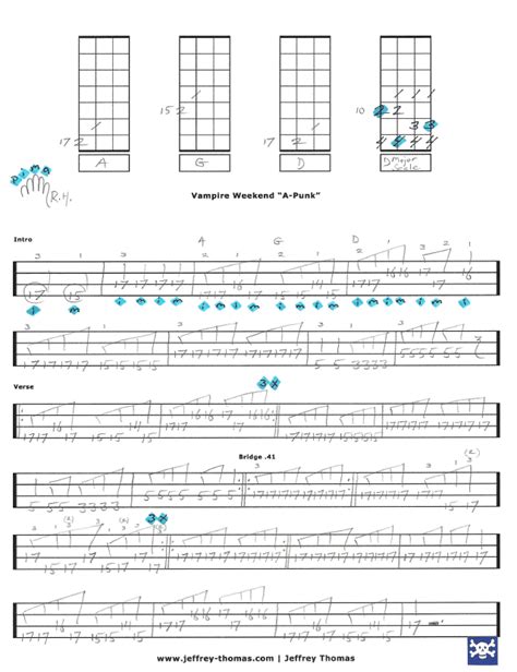 Vampire Weekend - A-Punk Free Bass Tab by Jeffrey Thomas