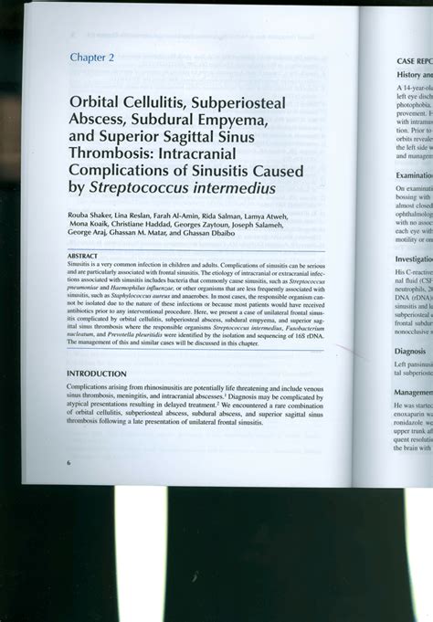 (PDF) Orbital cellulitis, subperiosteal abscess, subdural empyema, and ...