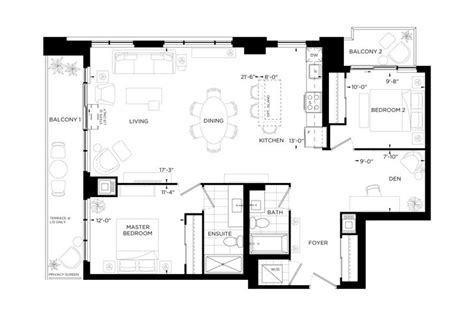 Upper West Side Condos by Branthaven |Houston Floorplan 2 bed & 2 bath