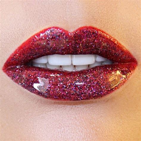 Red glitter lips | SM00CH... ♡ | Pinterest