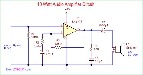 10 Watt Audio Amplifier Circuit