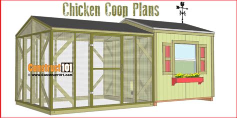 Free Chicken Coop Plans with PDF Download - Material List - Construct101