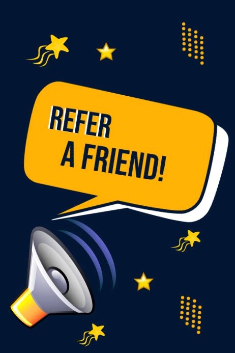 Refer A Friend! Announcement Design flyer Template | PosterMyWall