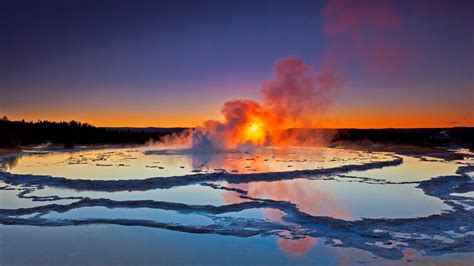 Great-Fountain-Geysir, Yellowstone-Nationalpark, Wyoming, USA - Bing Fotos