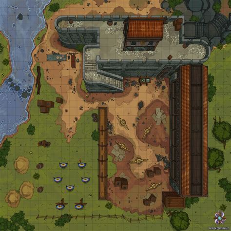 Training Grounds Battle Map 30x30 : r/dndmaps