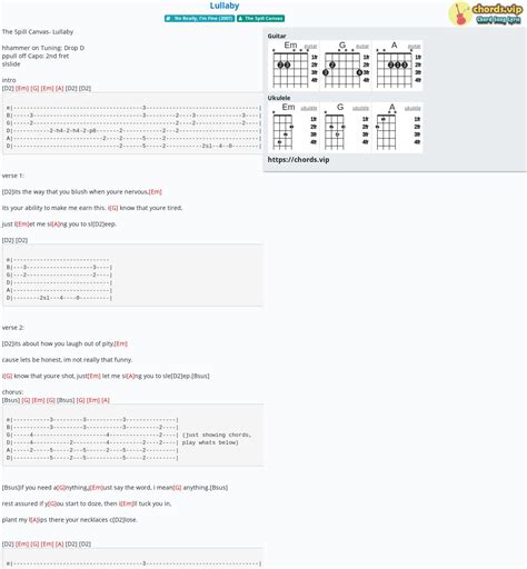 Chord: Lullaby - tab, song lyric, sheet, guitar, ukulele | chords.vip