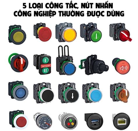 5 loại công tắc, nút nhấn công nghiệp thường được dùng