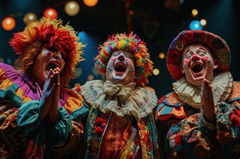 Premium Photo | Classic British pantomime performers in brightly ...