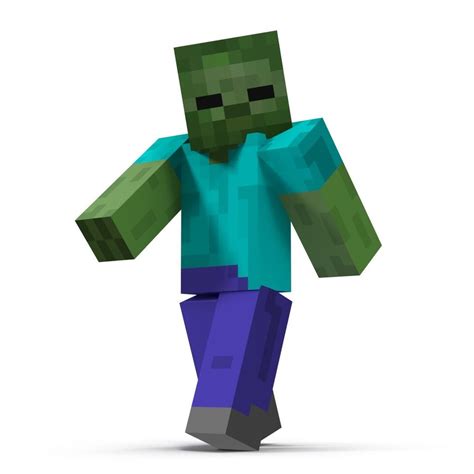 Minecraft Zombie 3D Model $29 - .c4d .ma .max .obj .fbx .3ds - Free3D