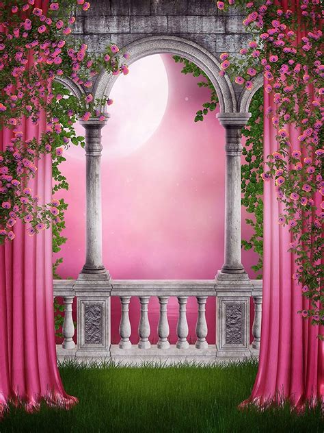 5x7ft Pink Fairytale Photography Backdrop Prop Photo Background ...