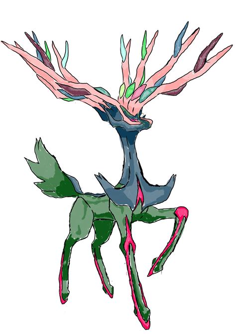 Xerneas version 4 (shiny form 1) by Tashiyoukai on DeviantArt