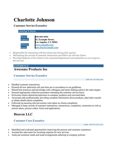 30+ Customer Service Resume Examples ᐅ TemplateLab