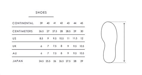 Size Chart Shoes – By The Sea Bali