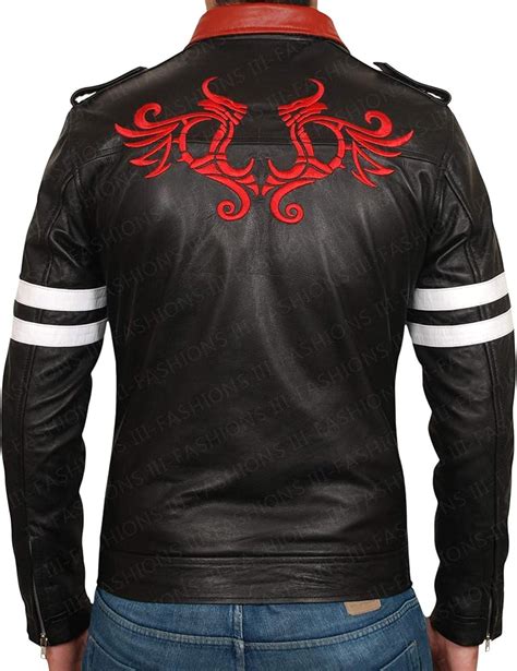 Alex Mercer Proto Video Game Dragon Embroidered Type Black Leather ...