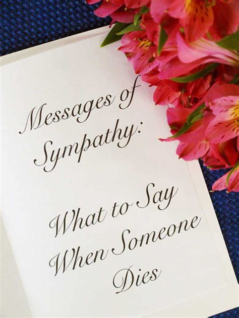 50+ Messages Of Sympathy: What To Say When Someone Dies for Sympathy ...